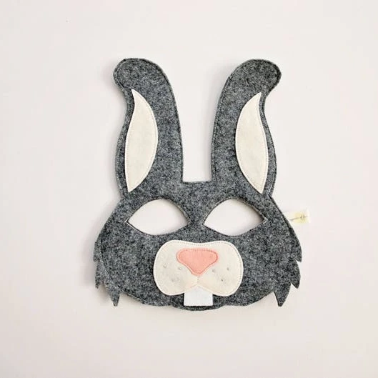 Lovely Rabbit Mask Christmas Felt Party decoration felt animal face mask for kids