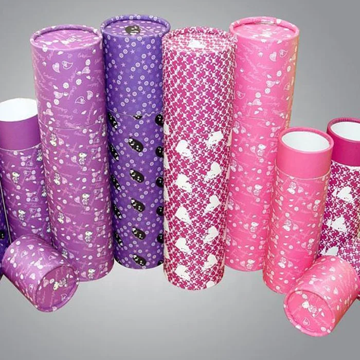 Custom Printed Paper White Cardboard Tube for Packing Personal Care Jars Cardboard Tubes with Lid