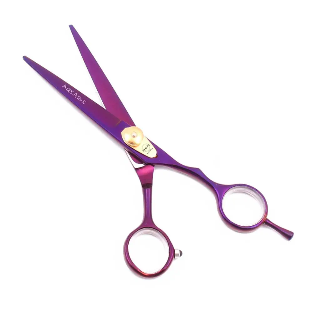 Парикмахерские ножницы 5,5 дюйма 6 дюймов JP стальные ножницы для стрижки волос филировочные ножницы набор парикмахерских ножниц фиолетовый A1020