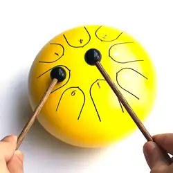 Amazon best seller 6-inch 8-note mini hand pan percussion instrument tank steel tongue drum for yoga meditation Iron material