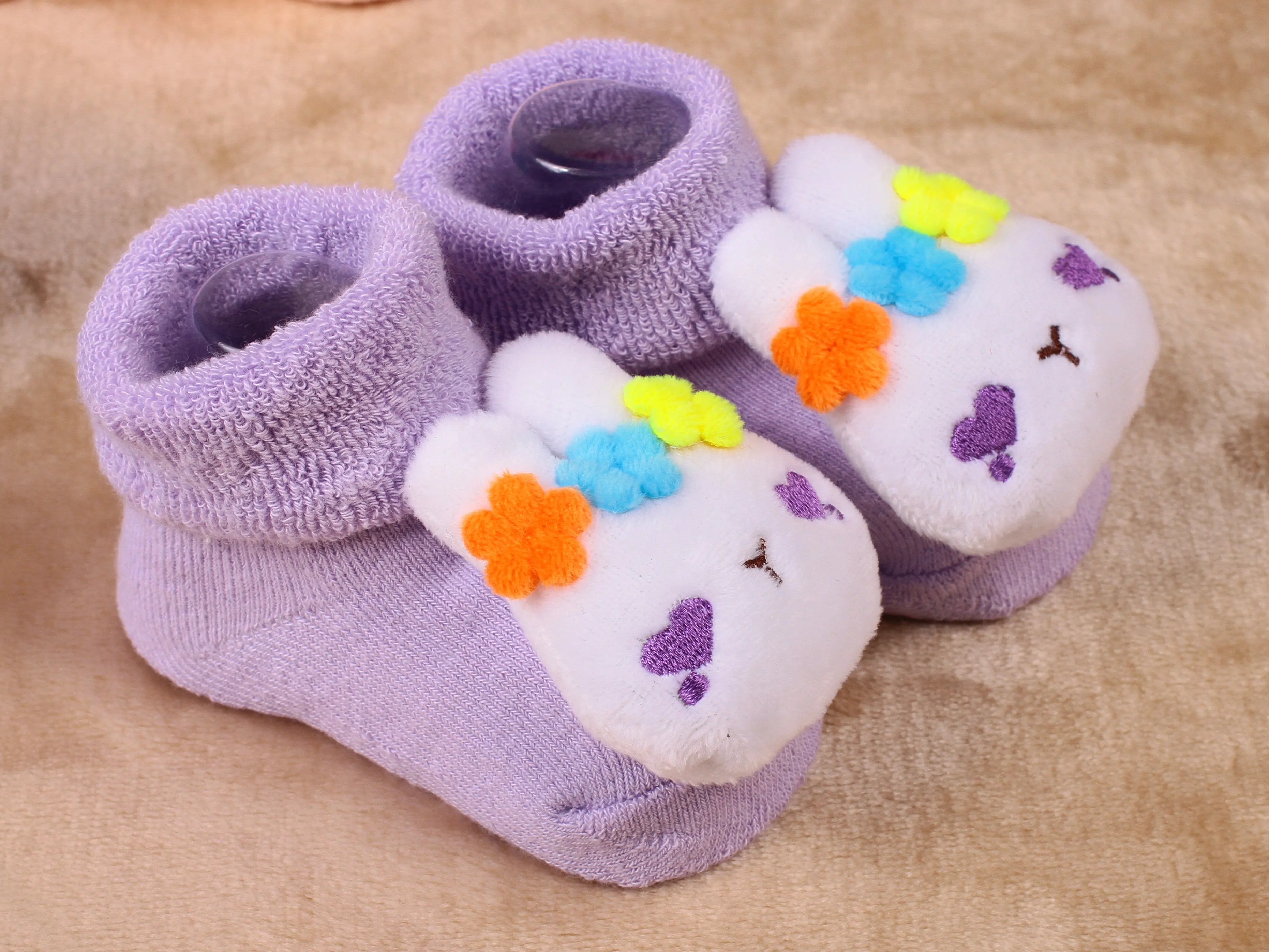 3D Cute animal custom cotton Infant  baby toddler socks 0-12Month anti-slip baby animal dolls baby  breathe soft cotton socks