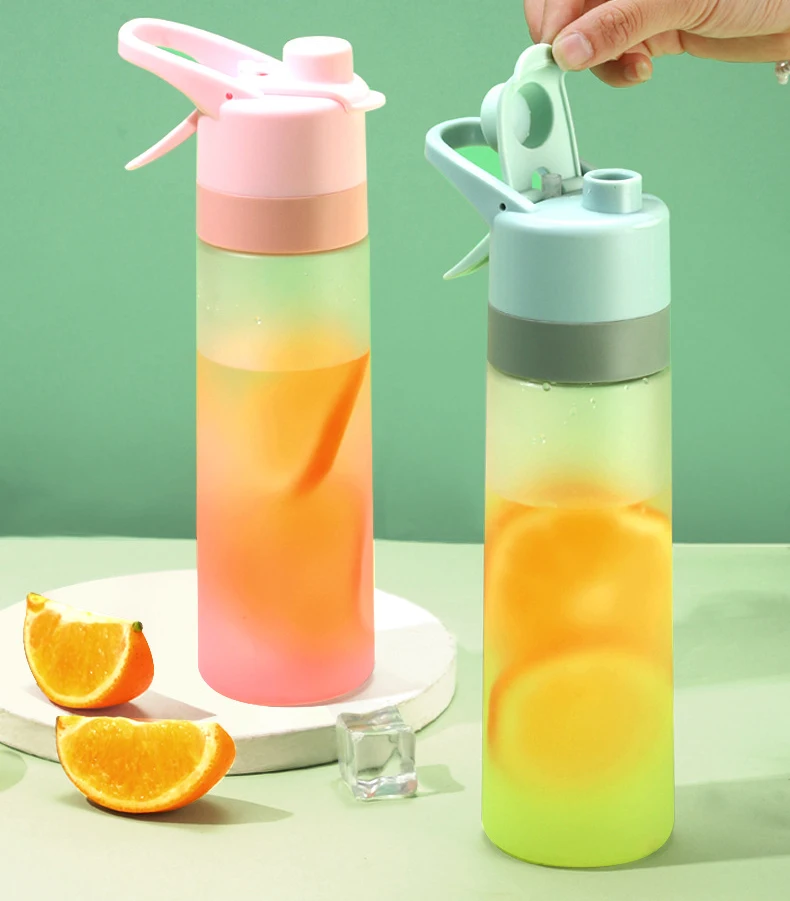 Spray Plastic Space Bottle Creative Student Water Cup Modern Simple Outdoor Sport Water Bottle