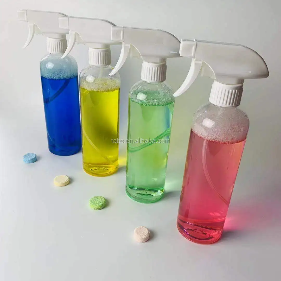Hot Sale Multi-Purpose Detergent Spray Floor Glass Bathroom Cleaning Multi-Purpose Cleaning Tablets Custom Shapes Color Scents