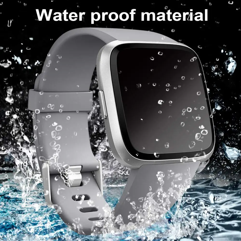 Wholesale Silicone Rubber Watch Band Strap for Fit Bit Versa Wristband Replacement Rubber WatchBand Factory