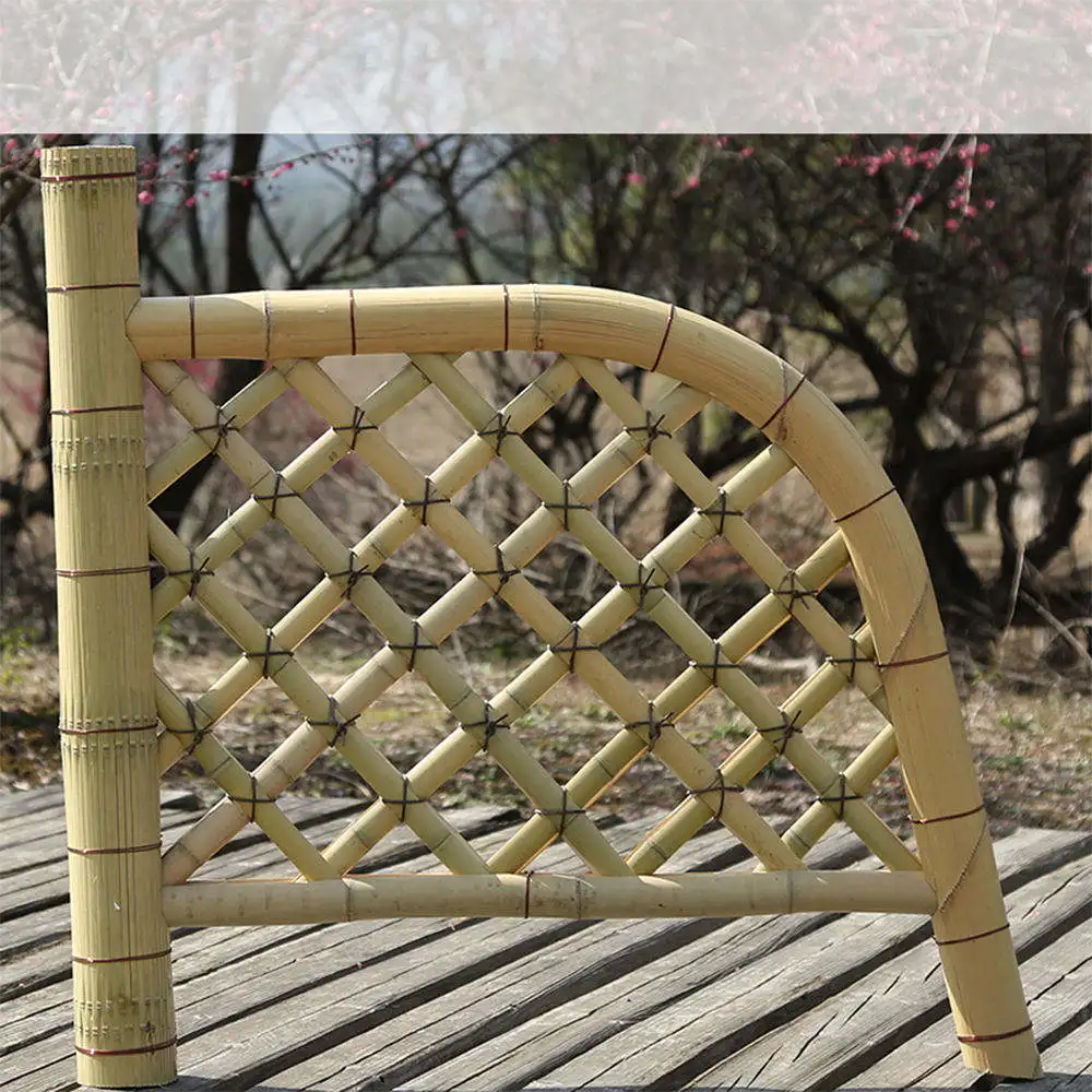 Friendly Natural Privacy Exterior Balconies Decoration Lattice Panel Bamboo Panel Tea house courtyard decoration Fence