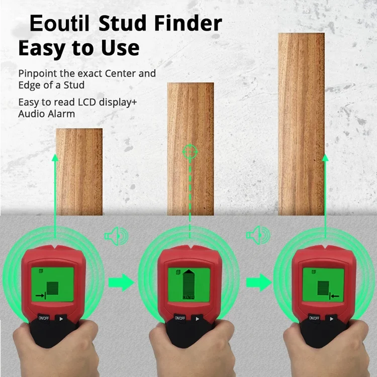 Hot Sale 3-IN-1 Electronic Detector Instrument Wall Scanner Tool Stud Center Finder