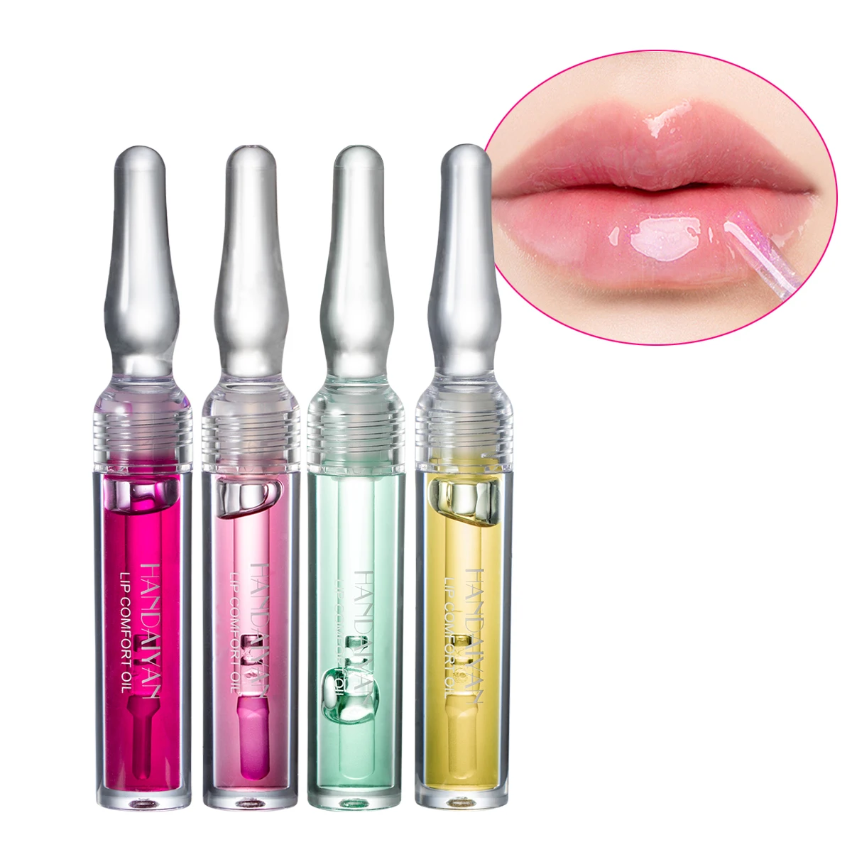 HANDAIYAN Lip Oil 8 Colour Natural Lip Glaze Organic Moisturizing Private Label Lip Plumper Gloss Transparent
