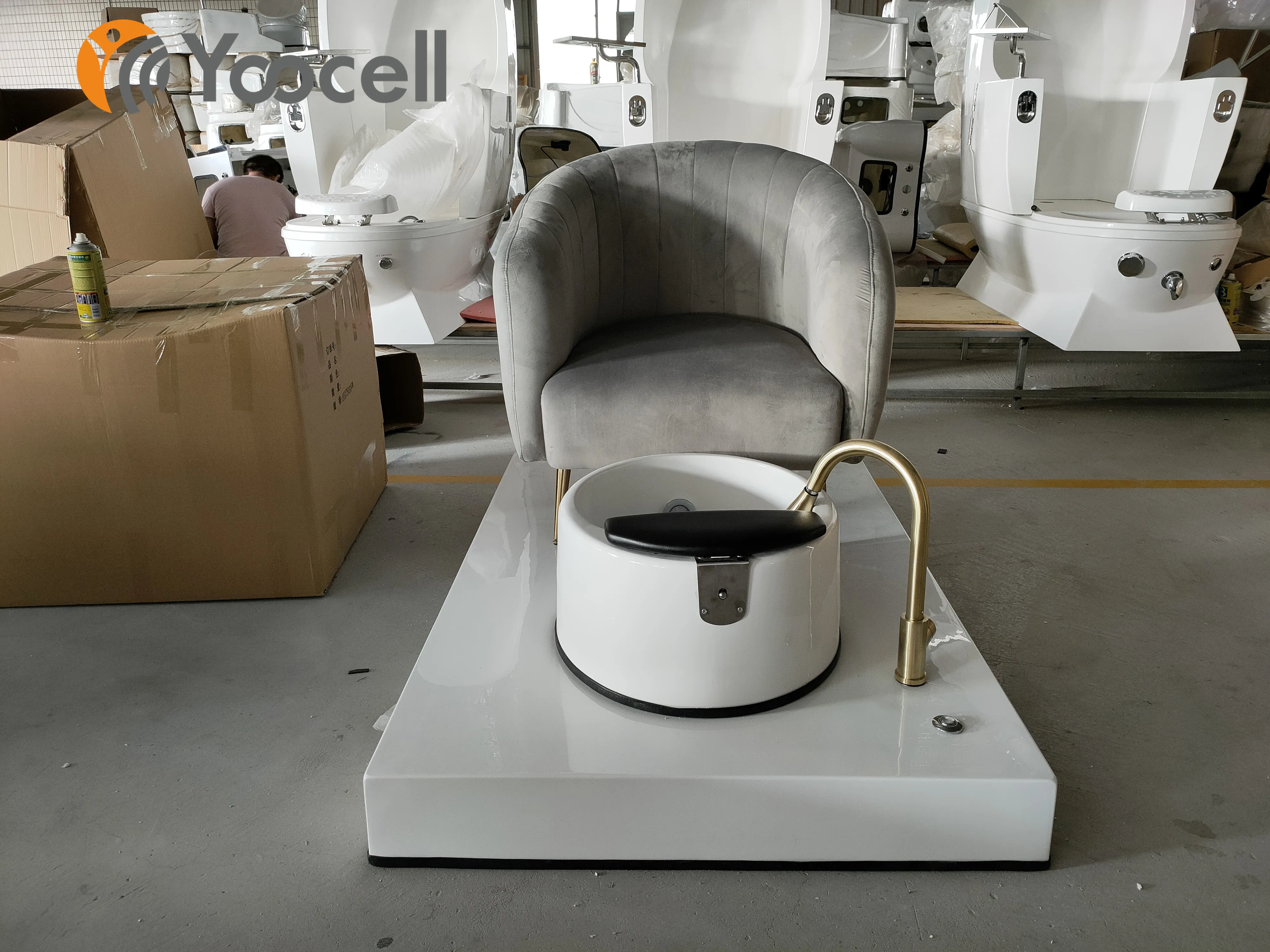  Yoocell эксклюзивная новинка горячая Распродажа модель для маникюрного салона без трубопровода джакузи педикюр спа-стул косметологический