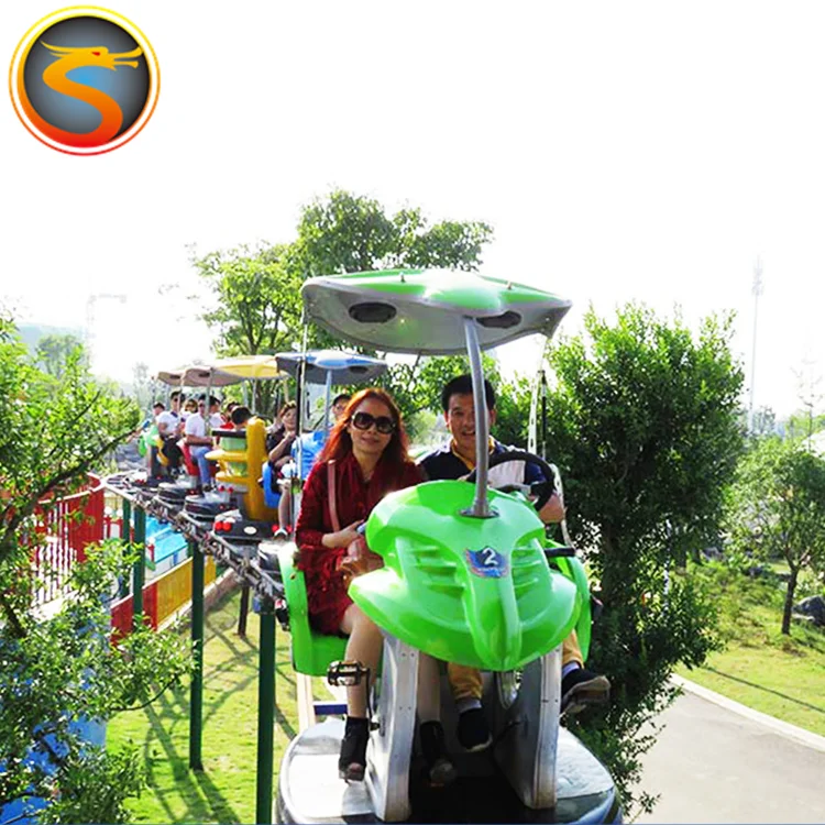 Attraction amusement park sky bike space walk rides sightseeing roller coaster track pedal train rides for sale.png