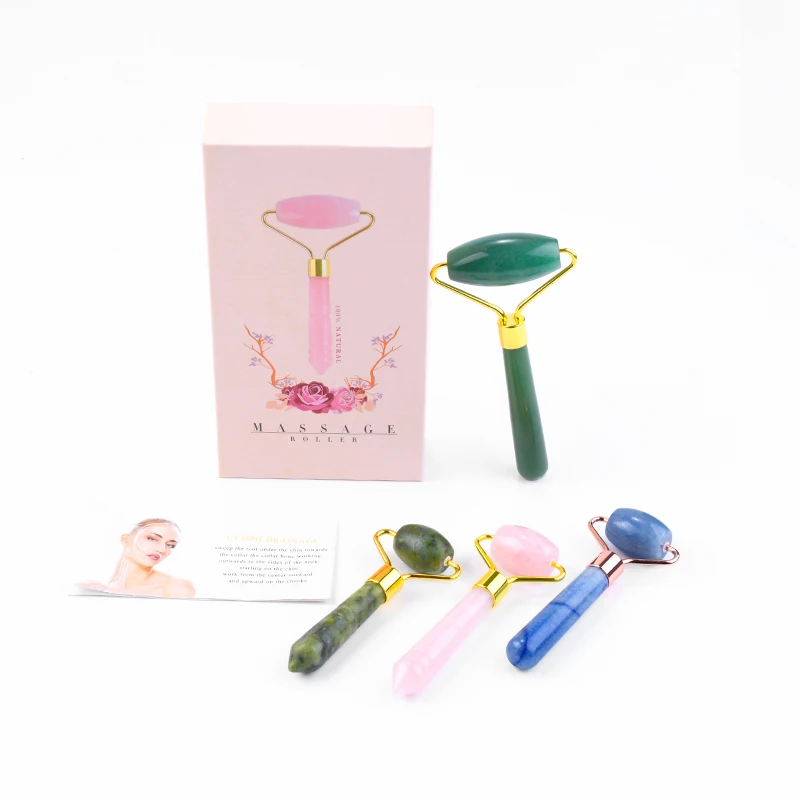 High Quality Jade Roller Best Selling Mini Roller Eyes Roller Rose Quartz Stone Massager For Face