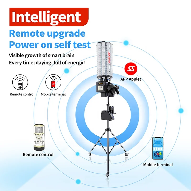 New SIBOASI B7  Automatic Badminton Training Shuttlecock Manufacturing Badminton  Feeding Machine With Battery