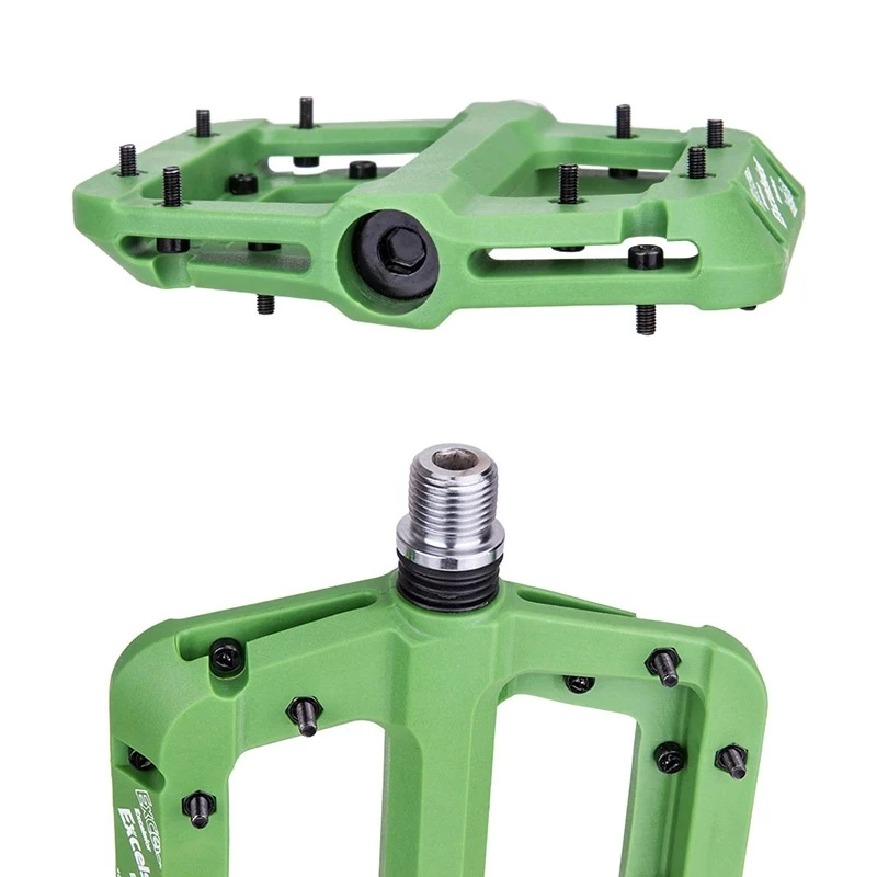 MTB cycling Pedal Nylon 3 Bearing Composite 9/16 Spindle Mountain Bike Pedals High-Strength Non-Slip Bicycle Wide Platform Pedal