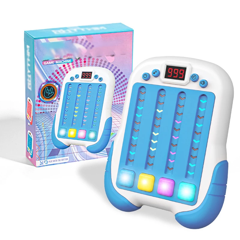 2025 New Electronic Music Rhythm Game Machine Quicks Push Pop its Game Handheld Puzzle Game Machine with Music and Light-up Toy