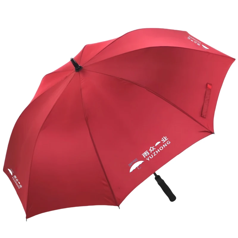 Umbrella for Golf with Wooden Handle Uv Umbrellas Plaid Cover Automatic Straight Reinforced Umbrella