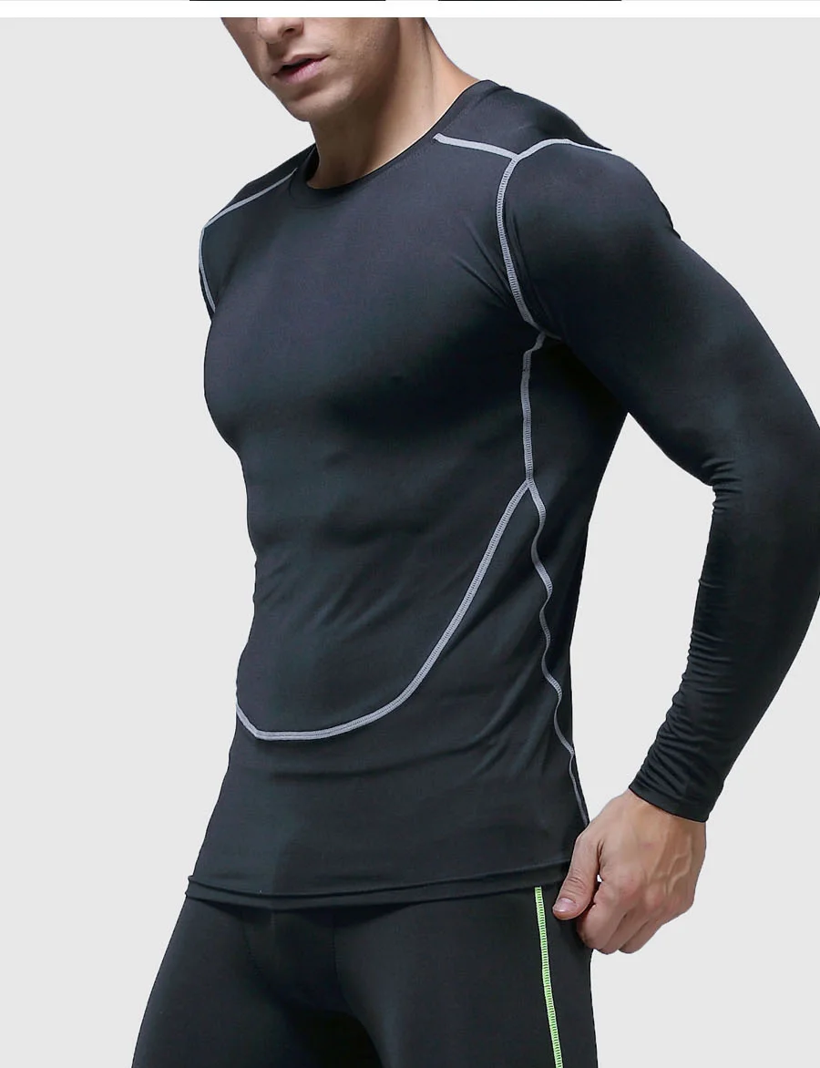 Wholesale T-shirt Long Sleeve Sports Reflective Arrival T-shirts Compression long sleeve