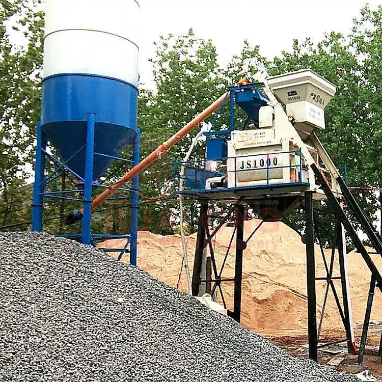 High efficiency 50m3h concrete  mixing plant