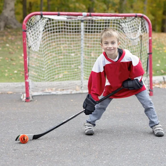 Оптовая продажа стандартное высвобождение мышц высокая плотность высокое качество логотип на заказ хоккейные мячи для уличного поля