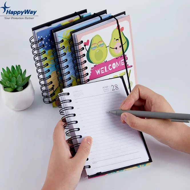 Custom Hot Selling Planner Notebook Cuadernos-por-mayor Cuaderno Espiral Vintage 100 Hojas Pasta Dura