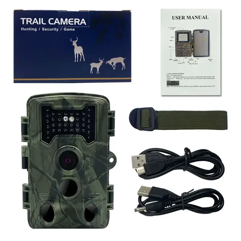 PR1000 Hunting Trail Camera 1080P 36MP Waterproof Infrared Night Vision Outdoor Wild Motion Activated Scouting Camera Photo Trap