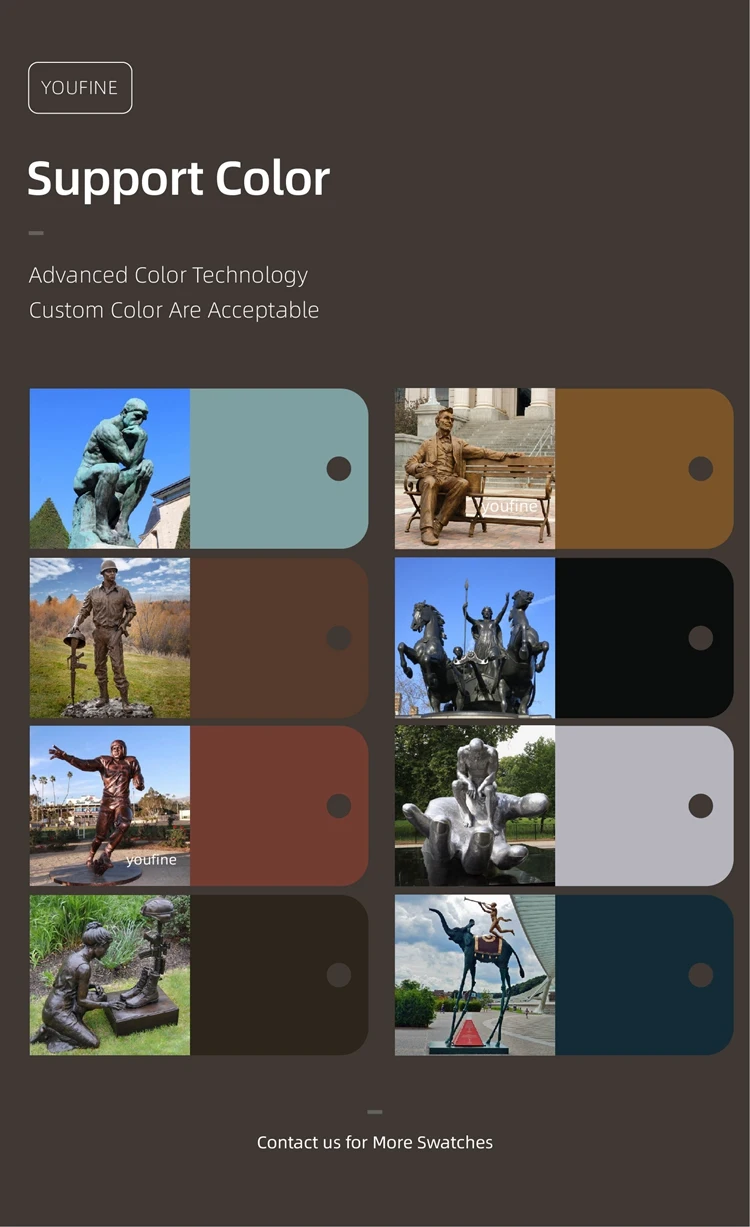 youfine bronze sculpture color
