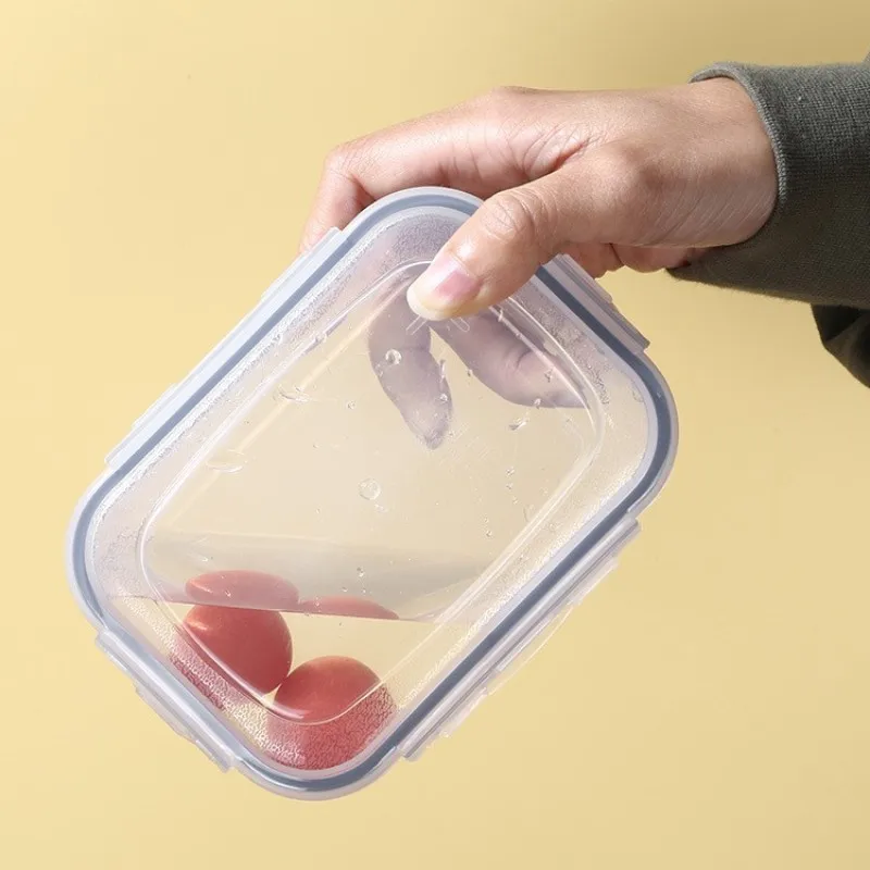 Large capacity Kitchen picnic food Storage Container microwave safe leakproof plastic crisper box 3PCS set