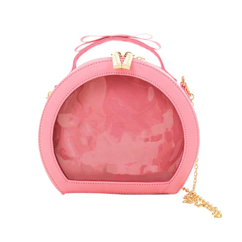 Hot Selling Customized Ita Bag Fashion Shoulder Bag With Clear Window Custom Pin Bag