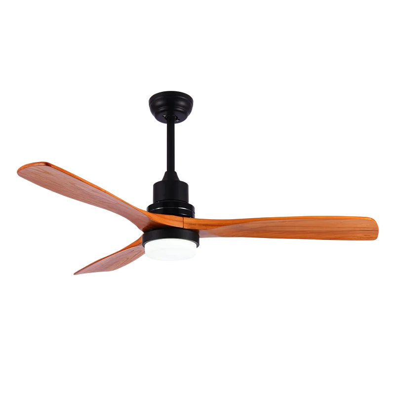 High-quality factory sells solid wood variable frequency ceiling fan lamp bedroom variable frequency Nordic log fan lamp