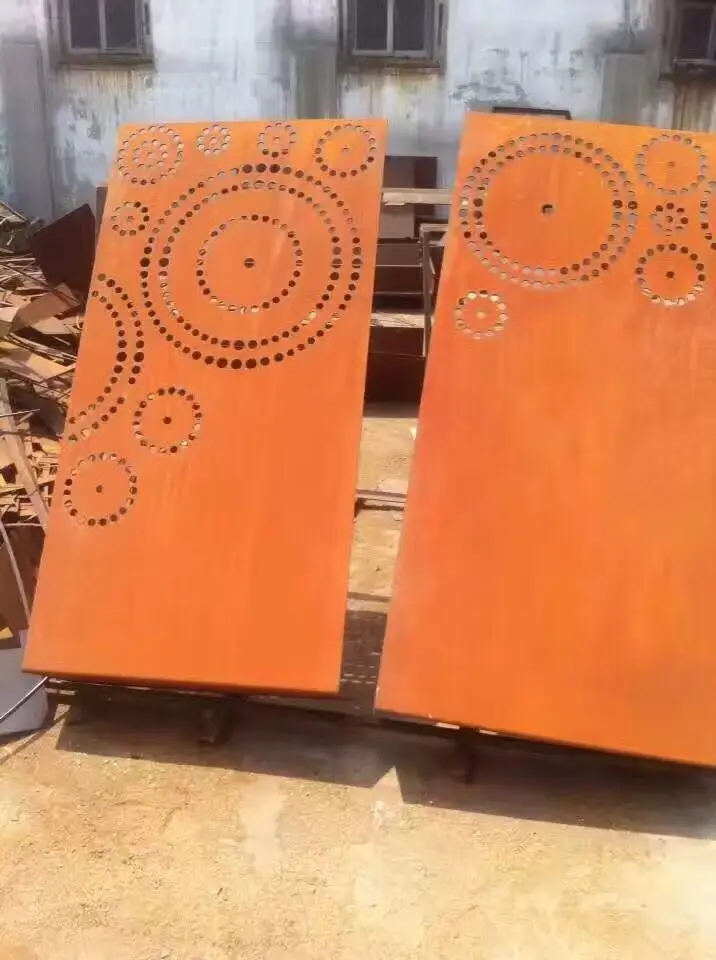 Popular Used Laser Cut Garden Corten Steel Screen & Room Dividers