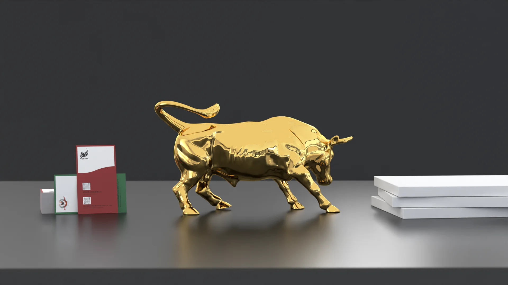 Высокое качество коррида Статуэтка настенная улица золотой БЫК скульптура животных орнамент