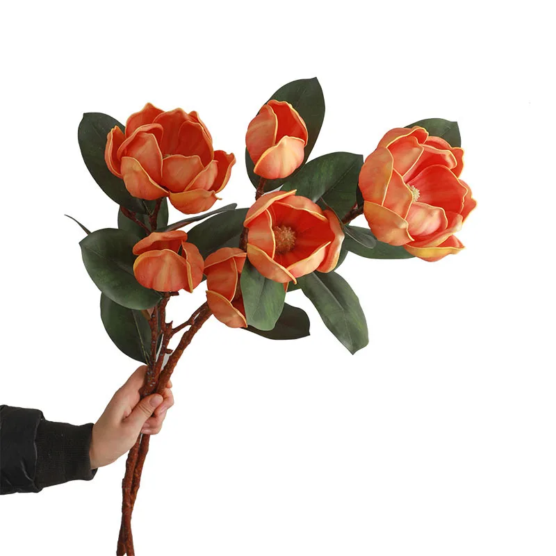 Factory Direct Artificial Flower Silk Magnolia Hot Sale Flower for Indoor Outdoor Decoration