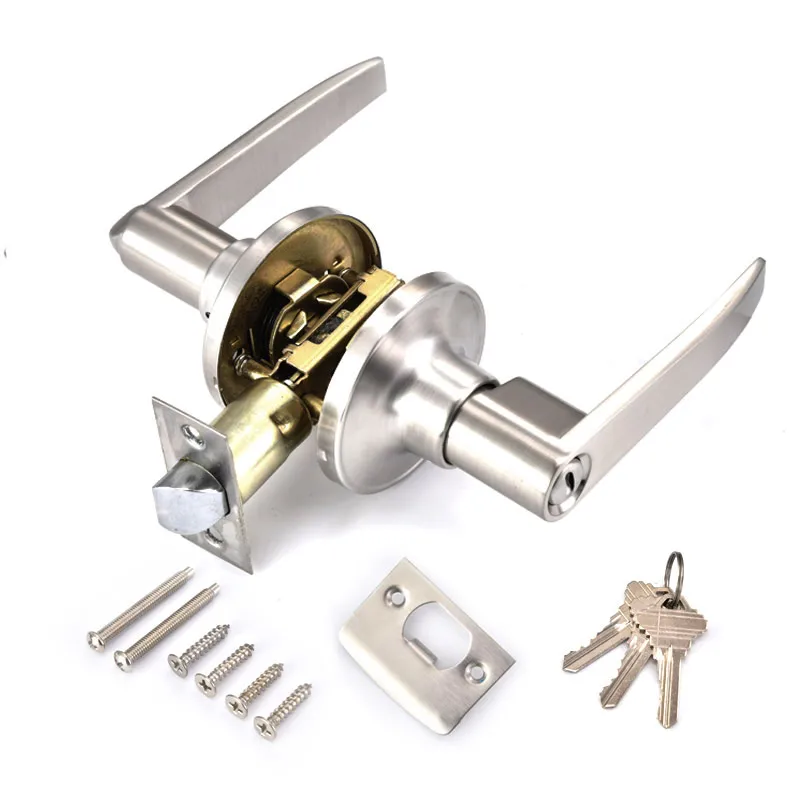 Factory hot sale cylinders latch passage heavy duty entry tubular leverset door handle lever lock set