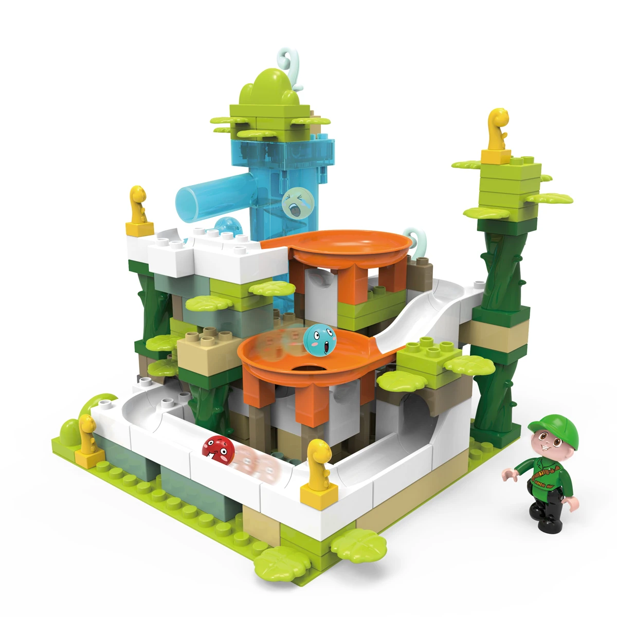 Plastic Electrical Marble Run Building Block Toy Set Rolling Ball Block Toys Jack and the Beanstalk Educational Toy