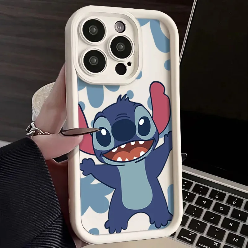 Cute Cartoon character Stitch and Angel drop proof phone case for iphone 15 14 13 12 11 plus/pro/pro max and for phone x/xs/xr