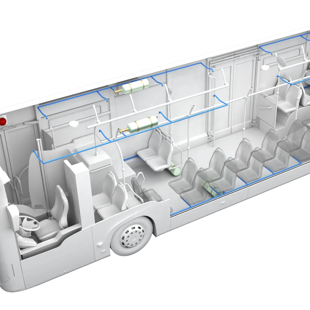 
New Type Automatic Fire Sprinkler System for Bus Cabin and Engine Compartment 