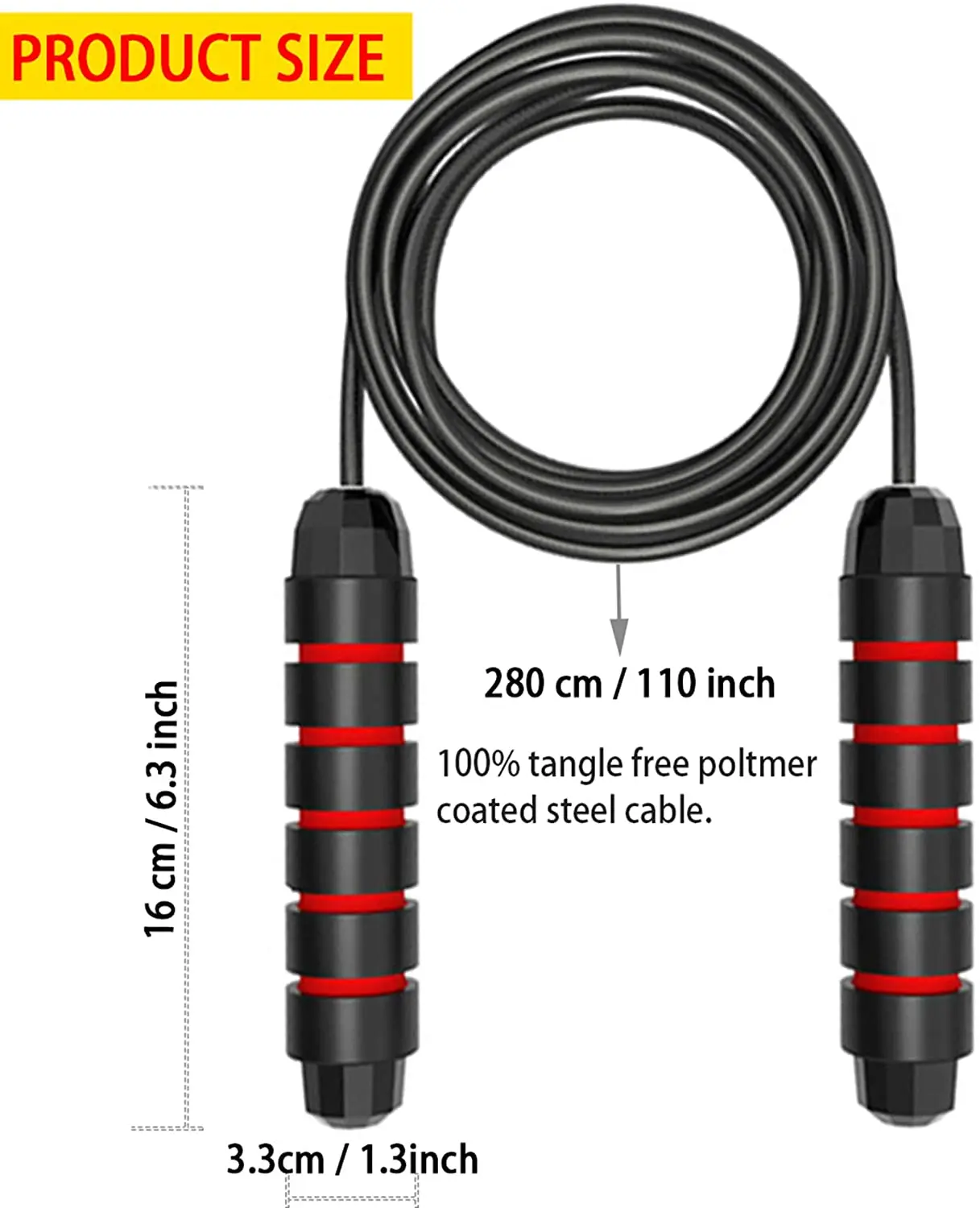 Free Rapid Speed Cable with Bearings Steel Skipping Rope Gym weight loss jumping rope