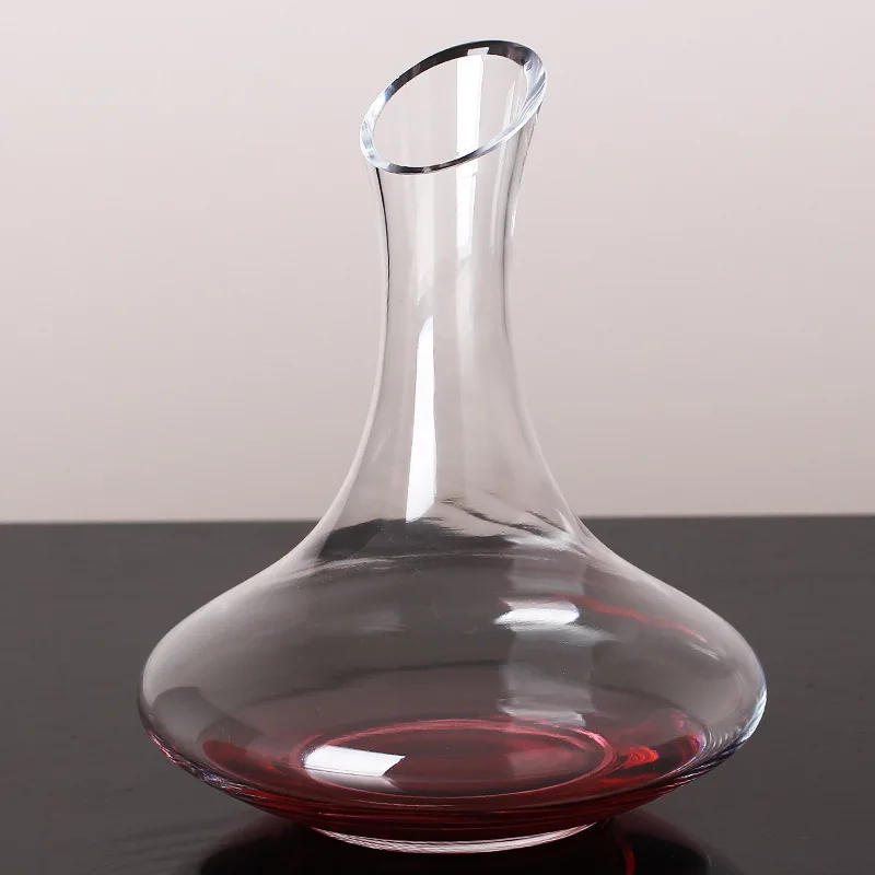 1500ml Cut Creative Vase Shape Clear Glass Drinking Decanter Spirit Bottle Pot Carafe With For Whisky Alcohol Wine