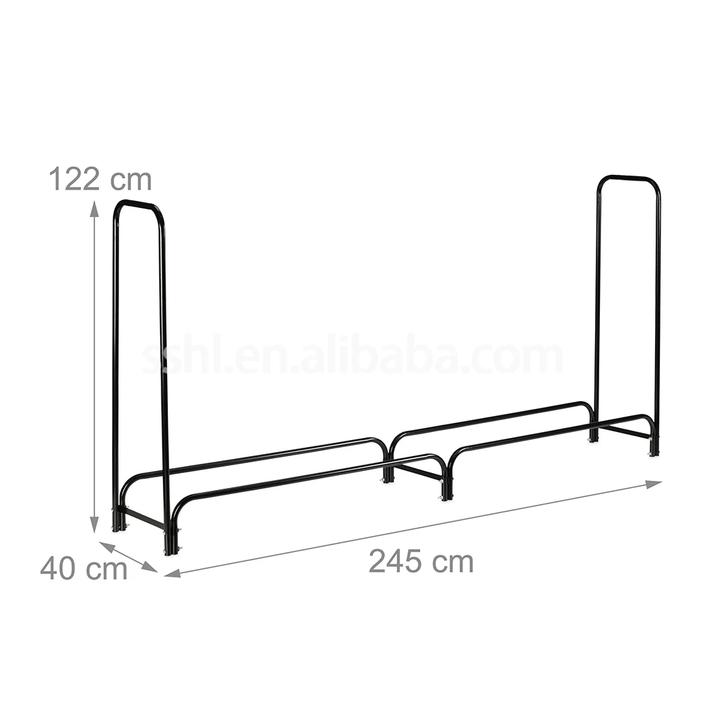Factory Fireplace Wood Holders 6-Foot Outdoor Firewood Log Rack with cover