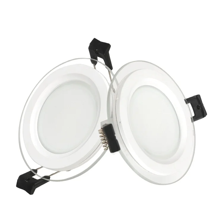 Ultra-thin Office Recessed Mounted 6000k Smd Adjustable Cct 6w 9w 12w 18w 24w 30w Led Glass Panel Light