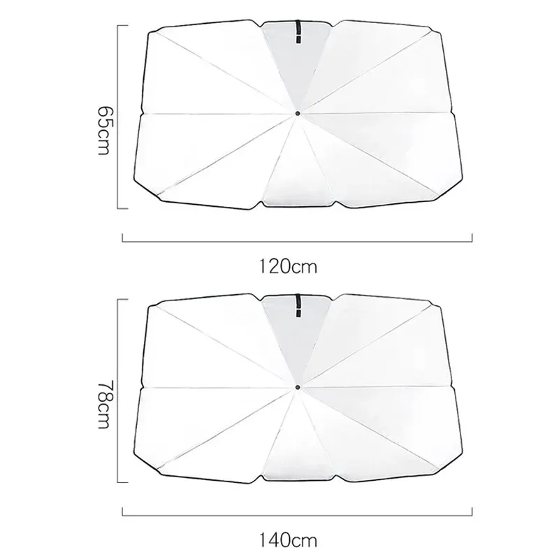 New Factory custom logo folding Anti-UV Car Front Windshield windscreen Sunshade Umbrella Interior Sun Shade Parasol Cover