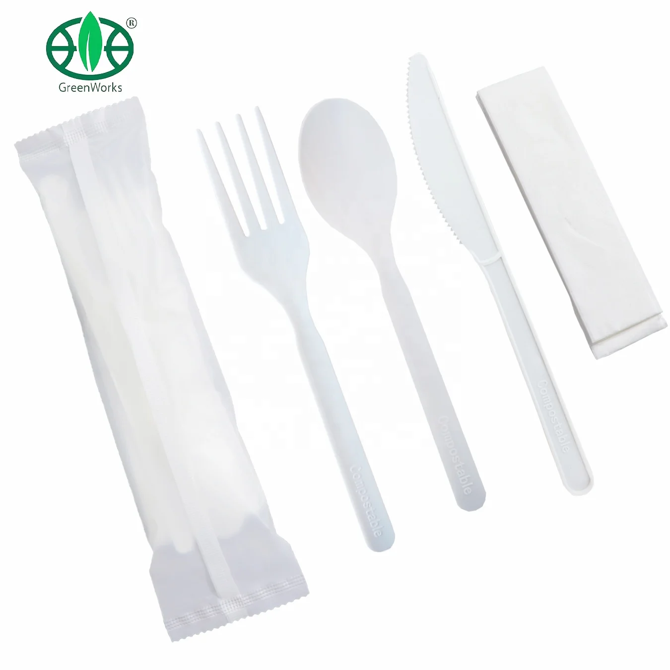 Greenworks 2023 biodegradable Durable utensils and disposable dining utensil set for sale