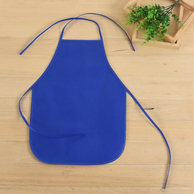 Custom Logo Print Eco-friendly Disposable Non Dirt Resistance Woven Kids Art Apron For Painting