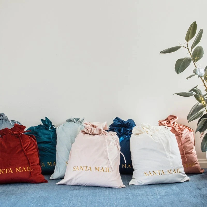 Luxury Custom Christmas Party Decor Gift Candy Bags Xmas Gift Bag Wholesale Velvet Santa Sack