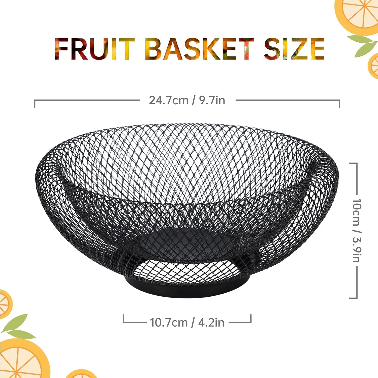 Metal Wire Fruit Basket for Kitchen Counter Home Decor Vegetable and Fruit Bowl Food Carton Party Food Storage Modern 48 CN;ZHE