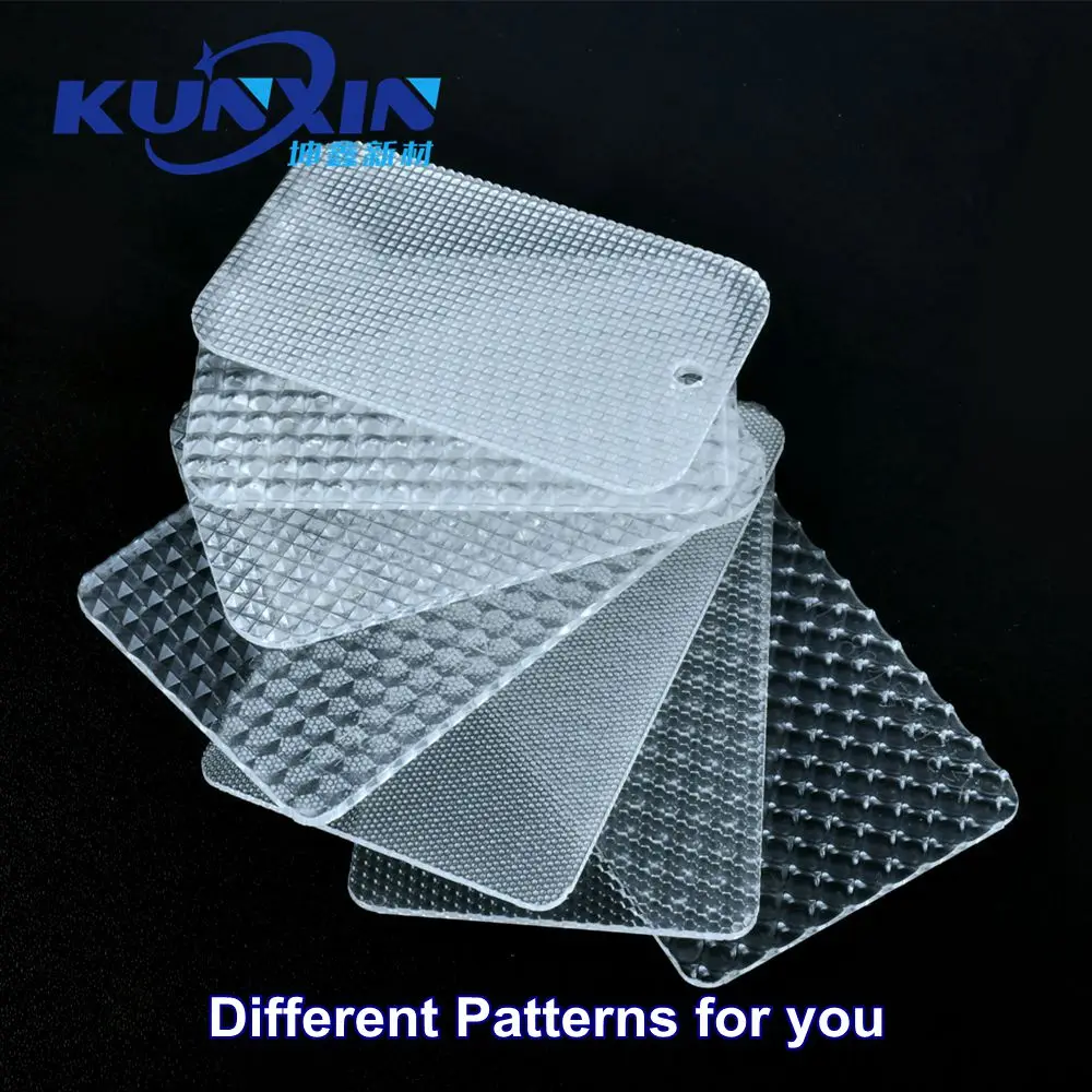 Kunxin Various Thickness and Size Optical Glaring Control UGR<19 PC Prism Diffuser Sheet