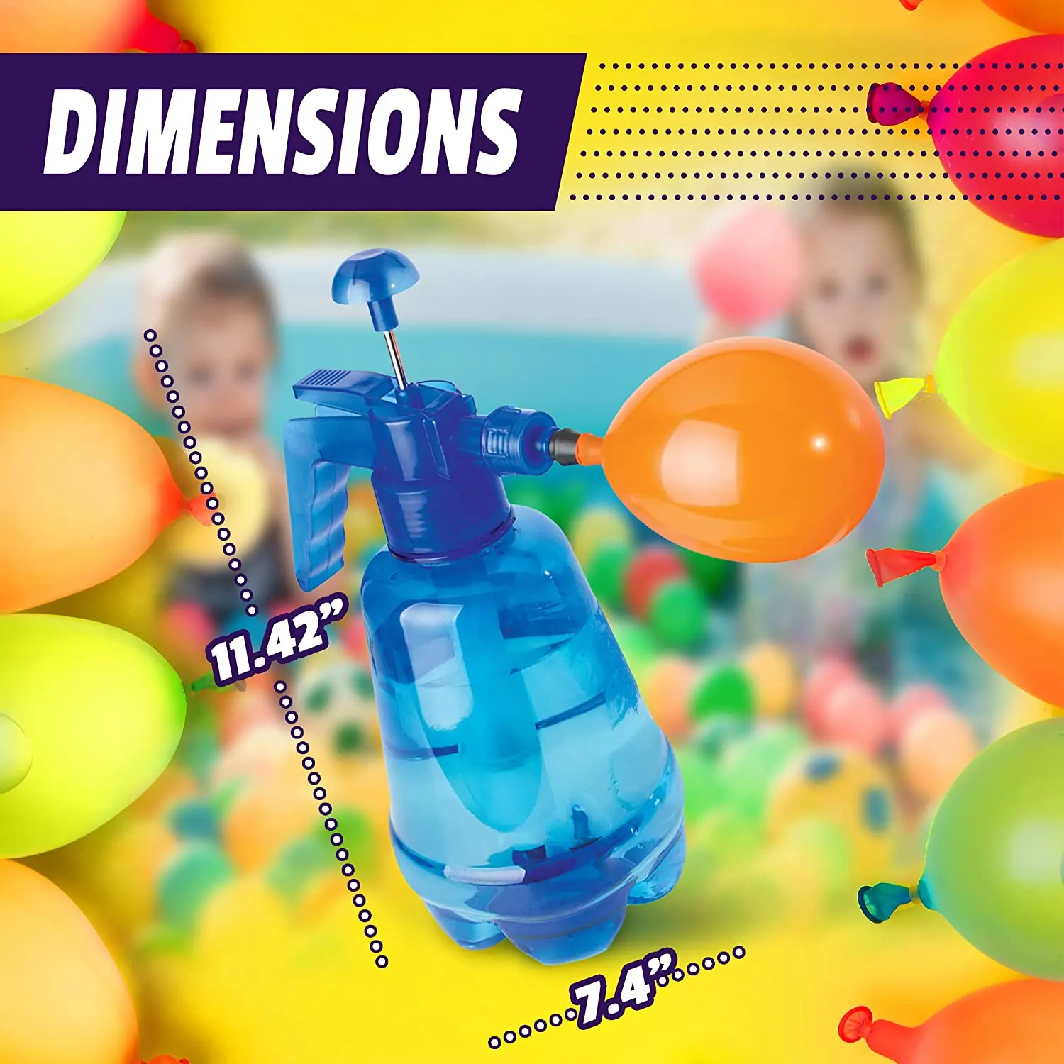 Water Balloon Pump with 250 Balloons Included