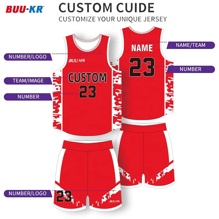 Buker 2024 New Style Design Embroidery Basketball Set Reversible Training Team Sublimation Custom Basketball Uniform For Men