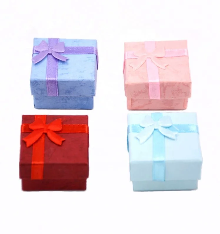 Fashion Colorful New Jewelry Organizer Box Rings Storage Cube Box Small Gift Box For Rings Earrings