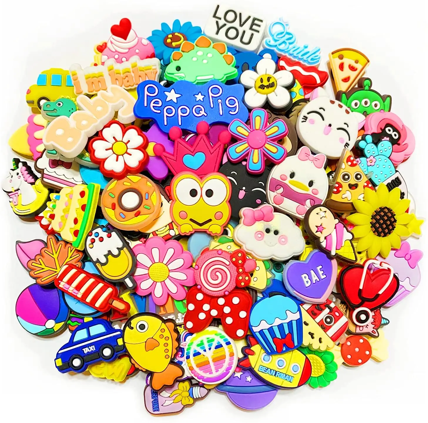 Diy Crafts Shoe Charms Sets for Croc Shoes Bracelets Wristbands PVC Charms Decoration for Party Favor Gifts