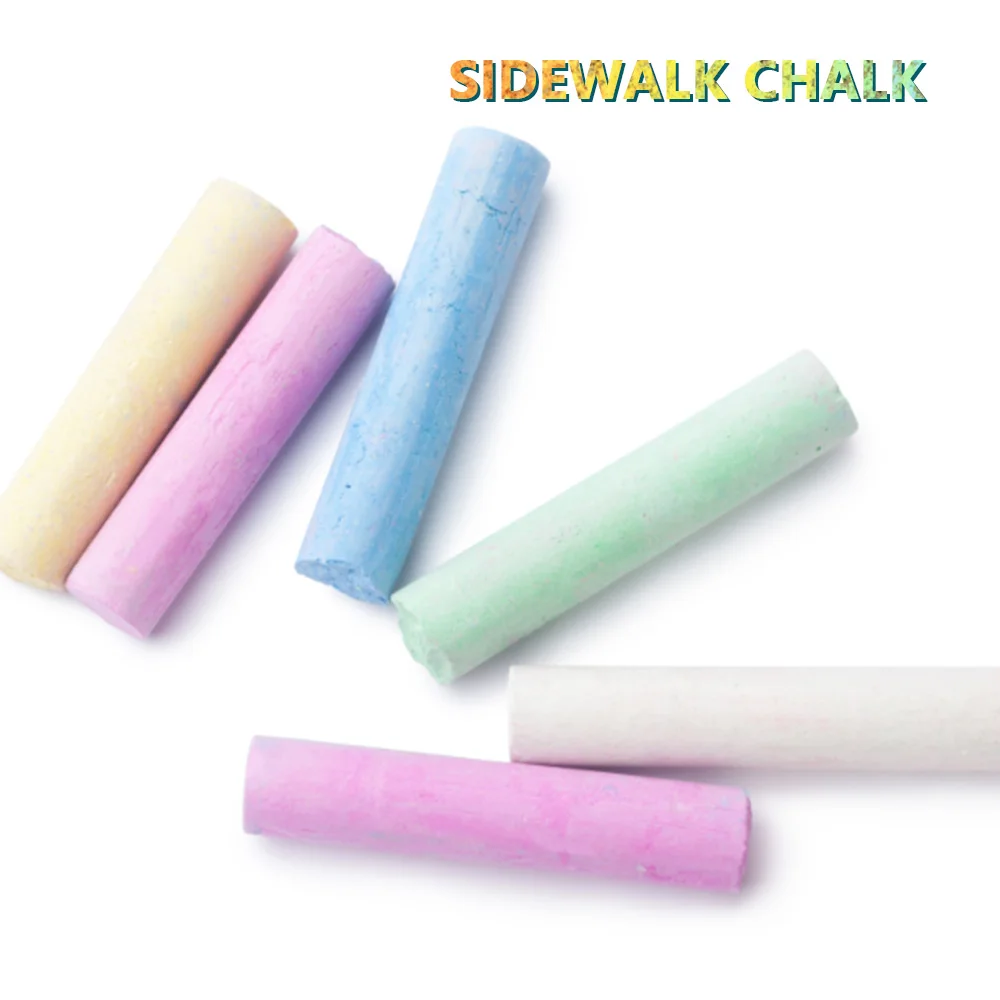 Kids Giant Box Non-toxic Jumbo Colored Washable Sidewalk Chalk 126 Pack Sidewalk Chalk
