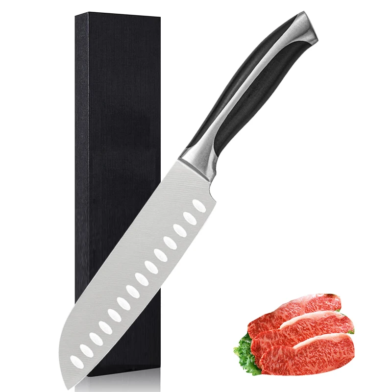 Высокое качество 7 дюймов из нержавеющей стали кухонный нож Santoku с ручкой ABS